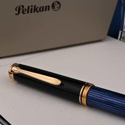 Pelikan M800 Fountain Pen - Black Blue GT 14