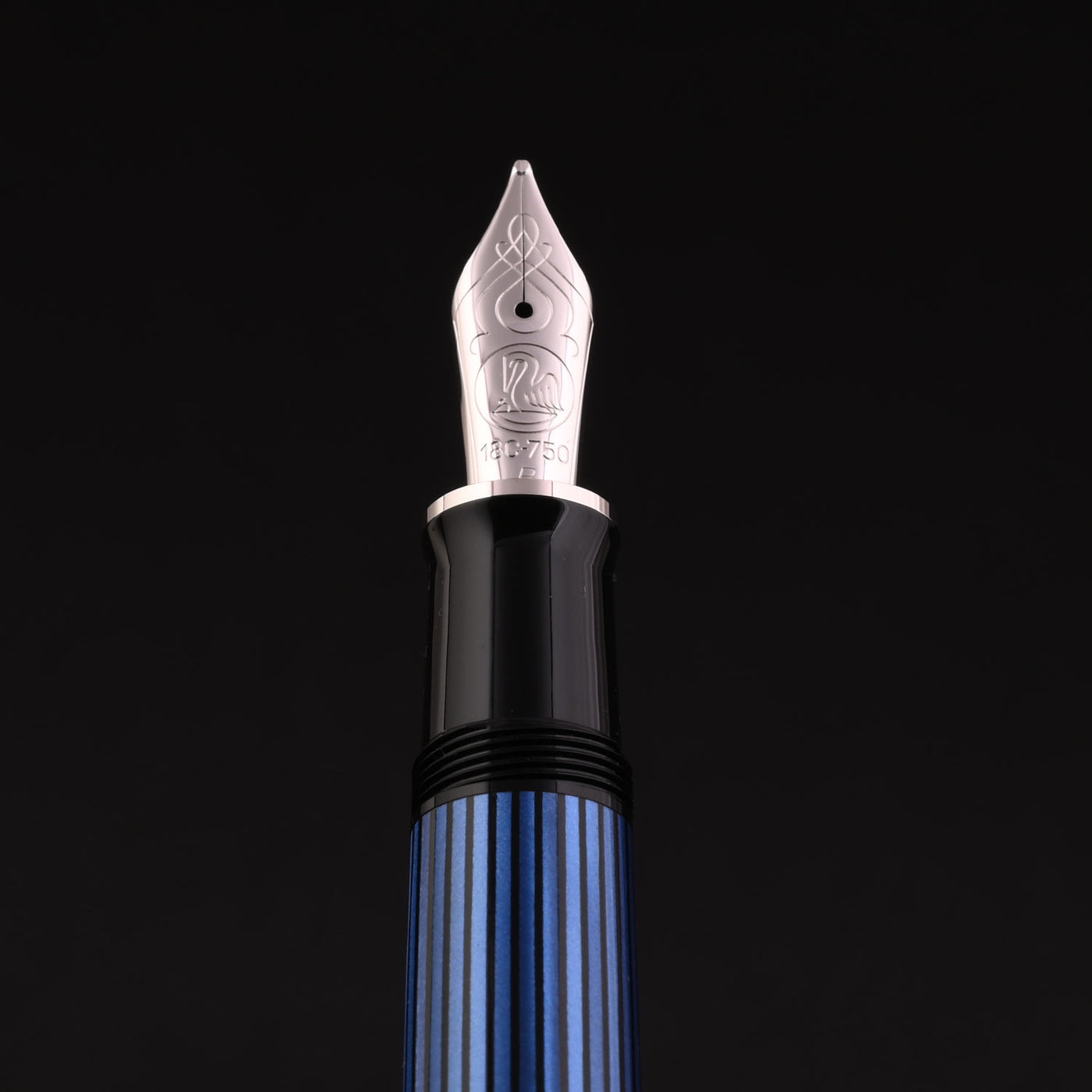 Pelikan M805 Fountain Pen - Black Blue CT 12