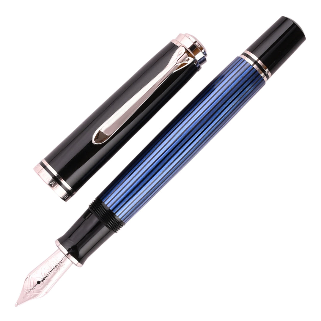 Pelikan M805 Black Blue Fountain Pen | Shop Online at Makoba
