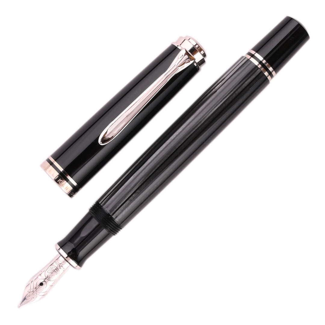 Pelikan M805 Black-stripes EF-nib 極細字 Pelikan-M805-Stresemann-