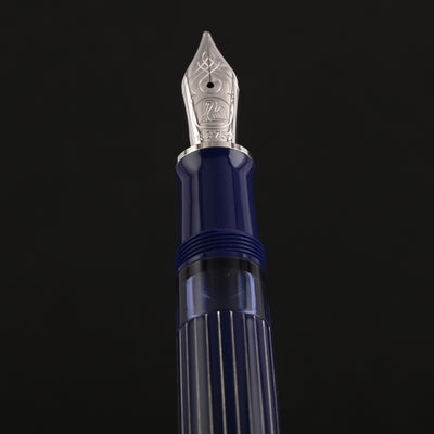 Pelikan M815 Fountain Pen - Metal Striped Blue CT (Special Edition) 12