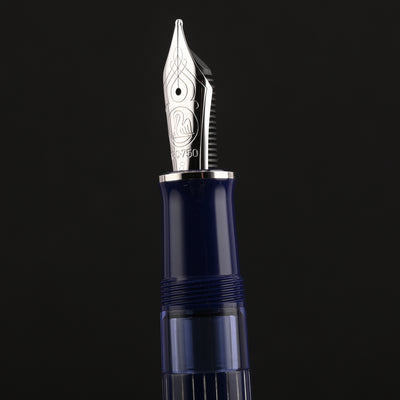 Pelikan M815 Fountain Pen - Metal Striped Blue CT (Special Edition) 13