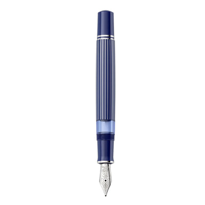 Pelikan M815 Fountain Pen - Metal Striped Blue CT (Special Edition)