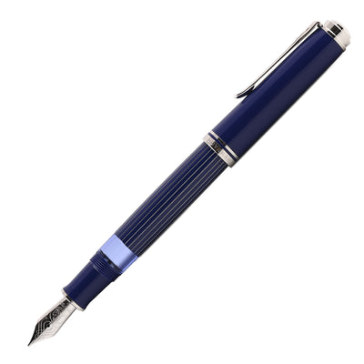 Pelikan M815 Fountain Pen - Metal Striped Blue CT (Special Edition) 1