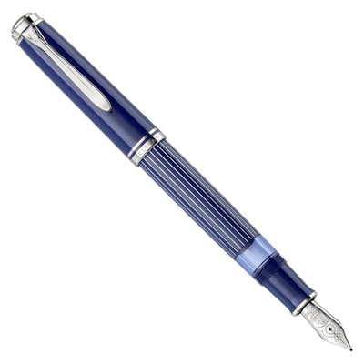 Pelikan M815 Fountain Pen - Metal Striped Blue CT (Special Edition)