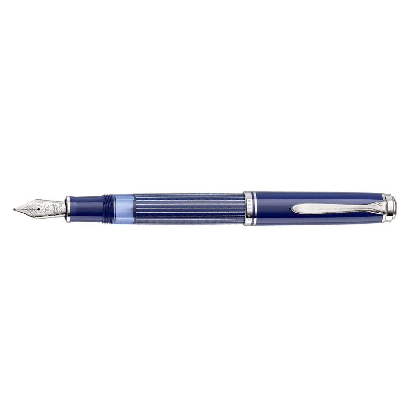 Pelikan M815 Fountain Pen - Metal Striped Blue CT (Special Edition)