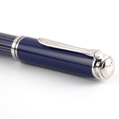 Pelikan M815 Fountain Pen - Metal Striped Blue CT (Special Edition) 5