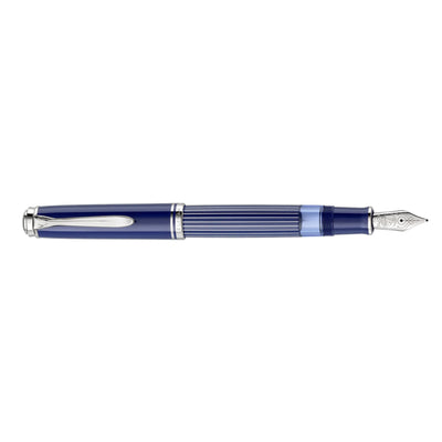 Pelikan M815 Fountain Pen - Metal Striped Blue CT (Special Edition)