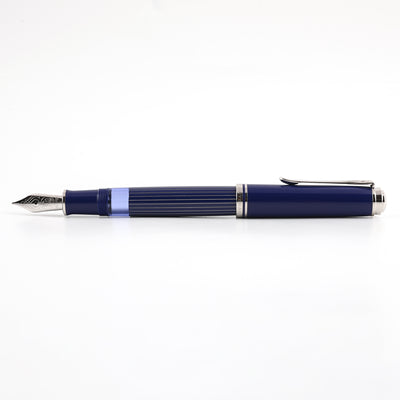 Pelikan M815 Fountain Pen - Metal Striped Blue CT (Special Edition) 6