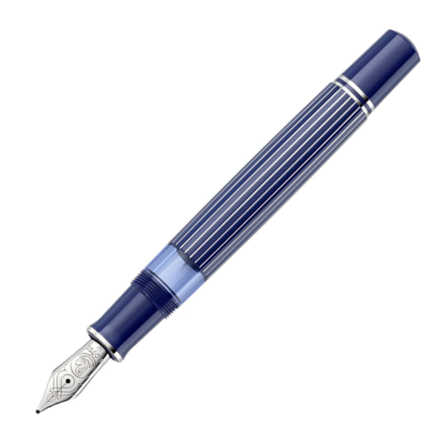 Pelikan M815 Fountain Pen - Metal Striped Blue CT (Special Edition)