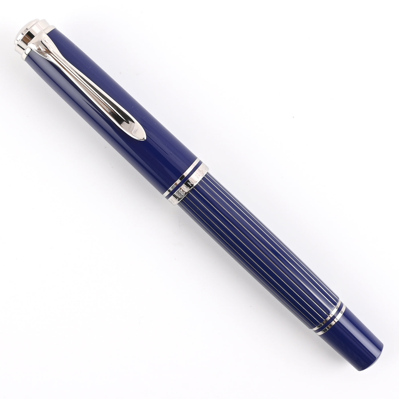 Pelikan M815 Fountain Pen - Metal Striped Blue CT (Special Edition) 7