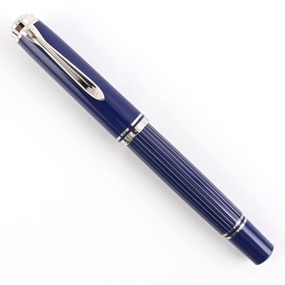 Pelikan M815 Fountain Pen - Metal Striped Blue CT (Special Edition) 7