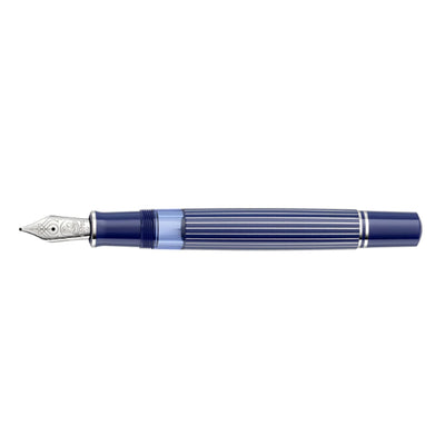 Pelikan M815 Fountain Pen - Metal Striped Blue CT (Special Edition)