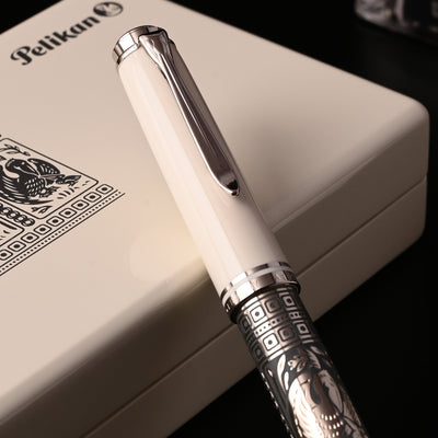 Pelikan M910 Toledo Fountain Pen - White GT (Special Edition) 13