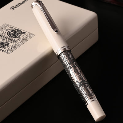 Pelikan M910 Toledo Fountain Pen - White GT (Special Edition) 14