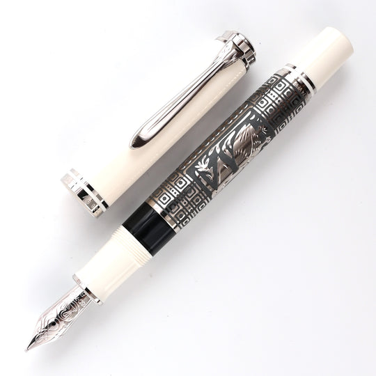 Pelikan M910 Toledo Fountain Pen - White CT (Special Edition)