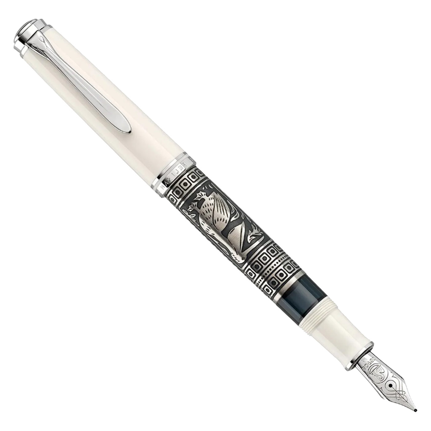 Pelikan M910 Toledo Fountain Pen - White GT (Special Edition) 2