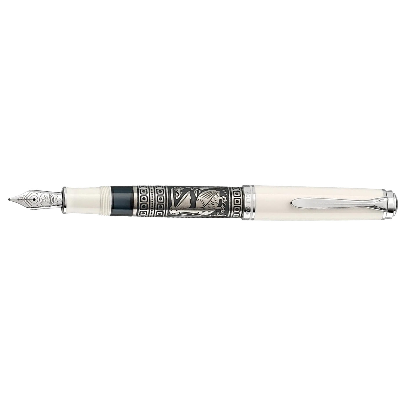 Pelikan M910 Toledo Fountain Pen - White GT (Special Edition) 3