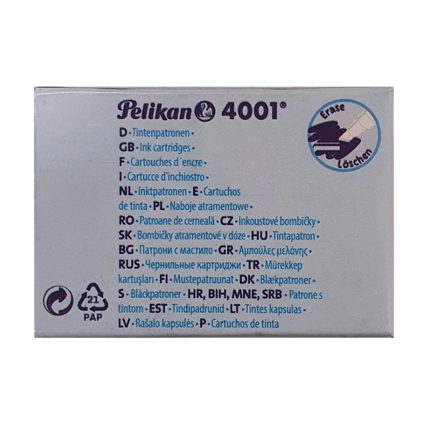 Pelikan Small Ink Cartridge Pack of 16 - Blue