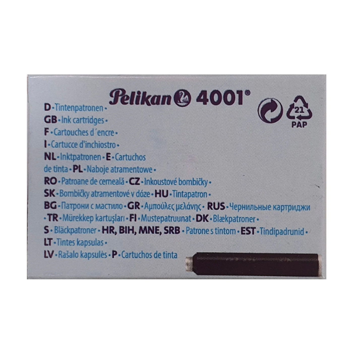 Pelikan Small Ink Cartridge Pack of 16 - Brilliant Black