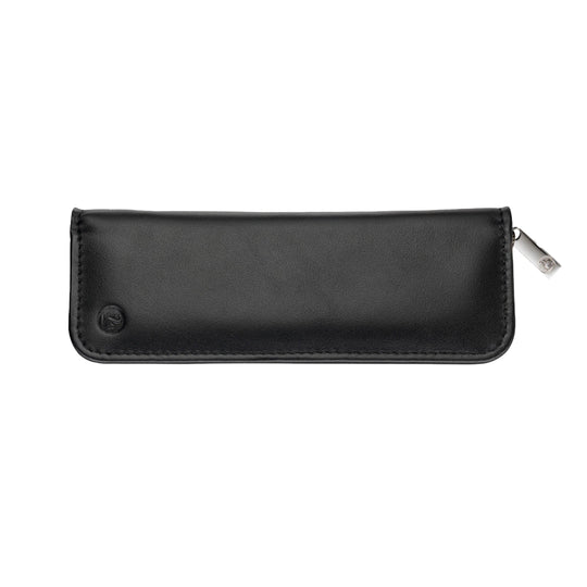 Pelikan Smooth Leather 2 Pen Holder with Zip - Black