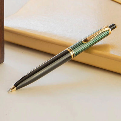 Pelikan Souveran K400 Ball Pen - Black Green GT
