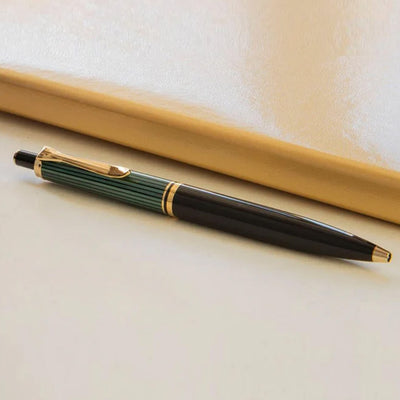 Pelikan Souveran K400 Ball Pen - Black Green GT