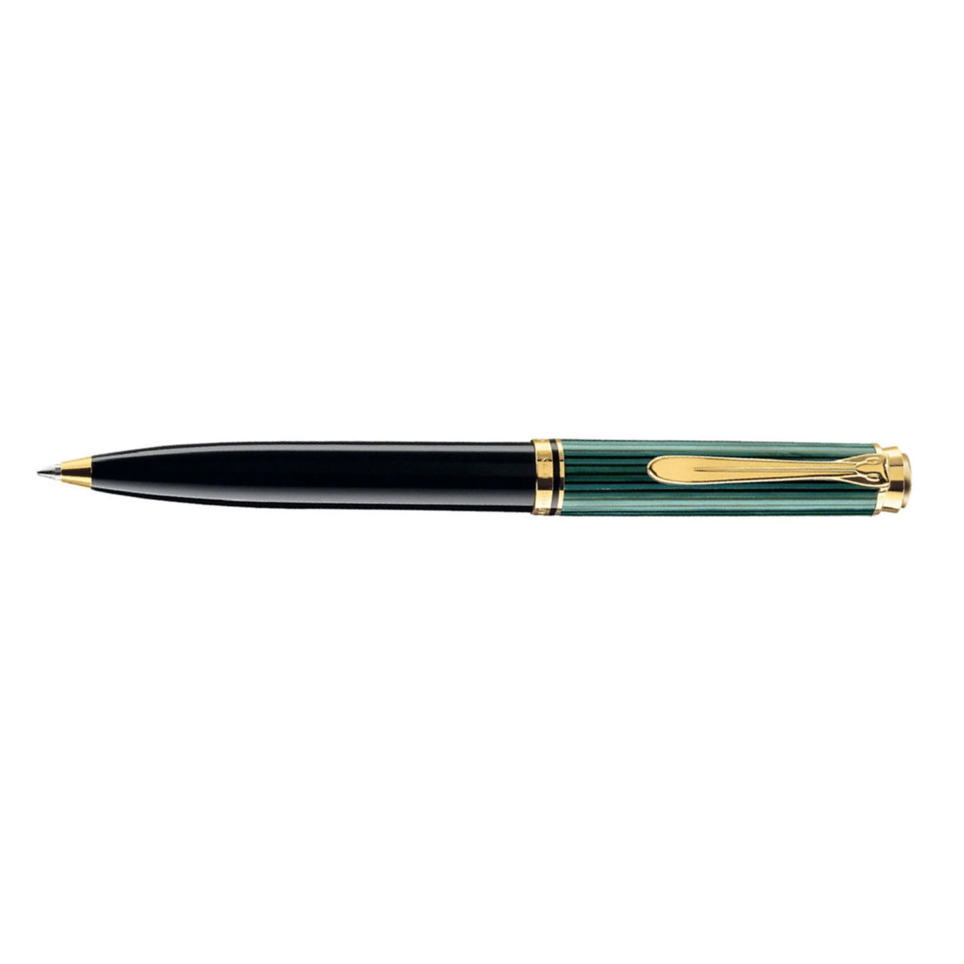 Pelikan Souveran K600 Ball Pen - Black Green GT