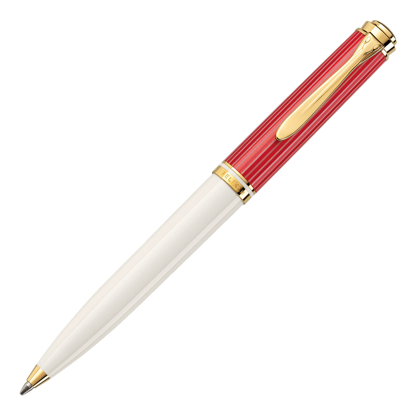 Pelikan Souveran K600 Ball Pen - Red White GT 1