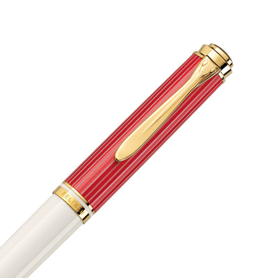Pelikan Souveran K600 Ball Pen - Red White GT 3