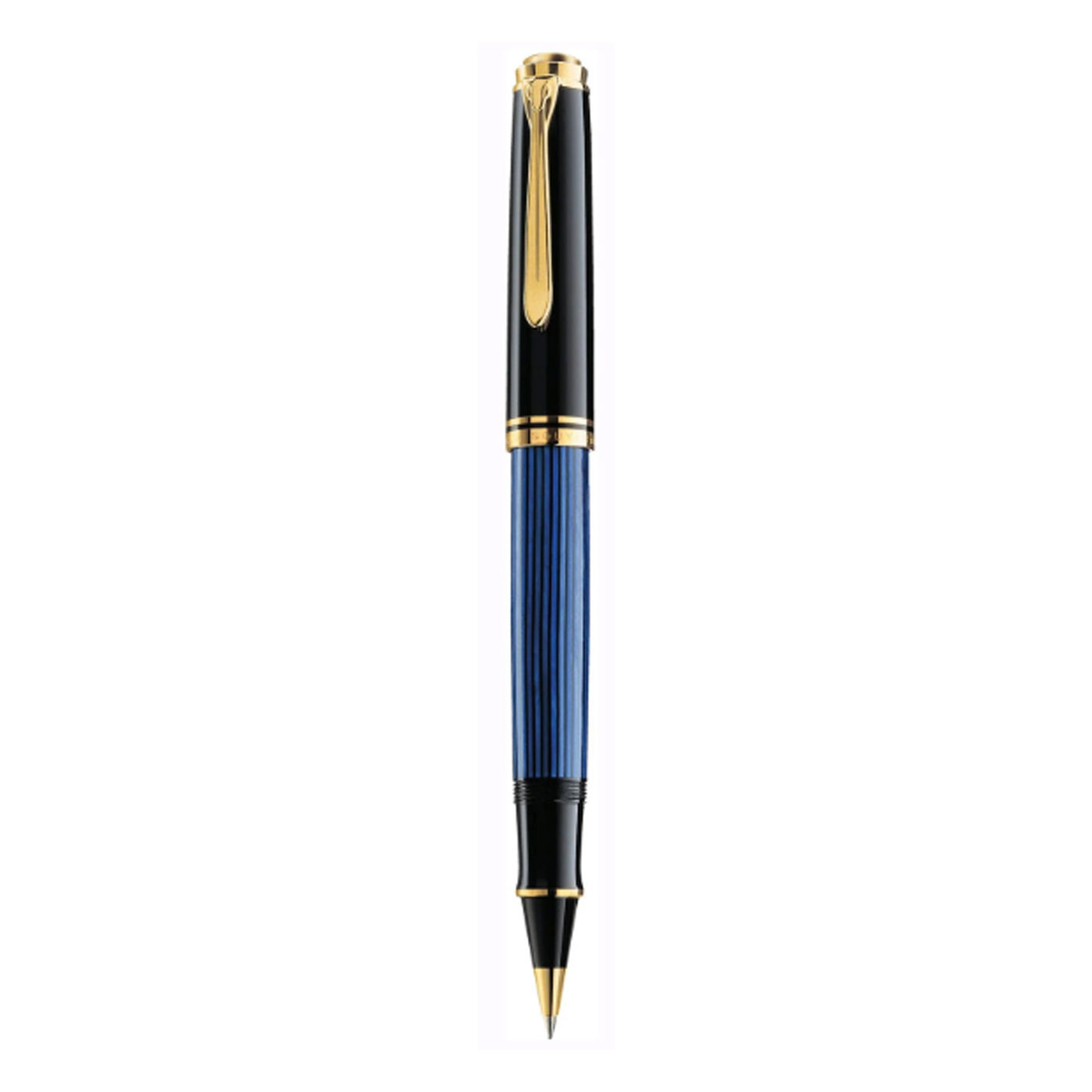Pelikan Souveran R400 Roller Ball Pen - Black Blue GT