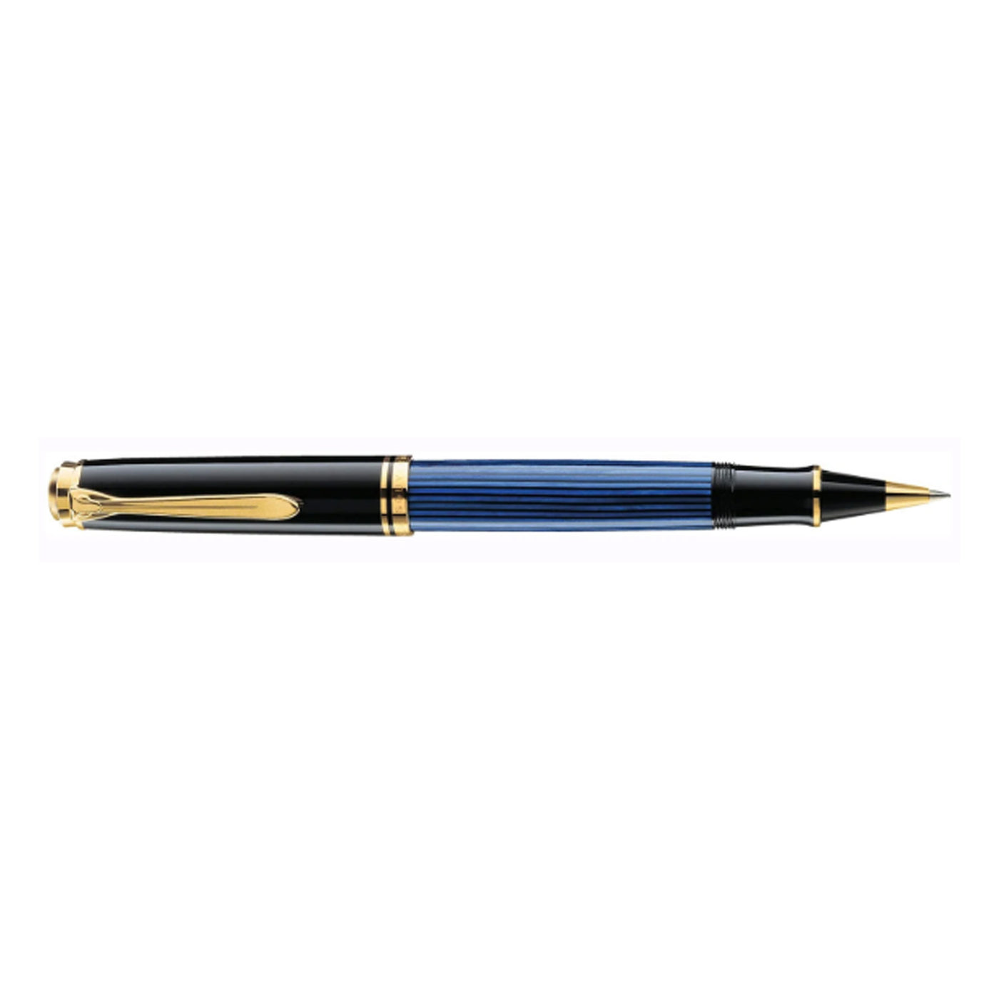Pelikan Souveran R400 Roller Ball Pen - Black Blue GT
