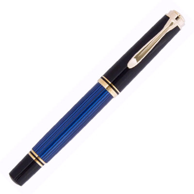 Pelikan Souveran R400 Roller Ball Pen - Black Blue GT