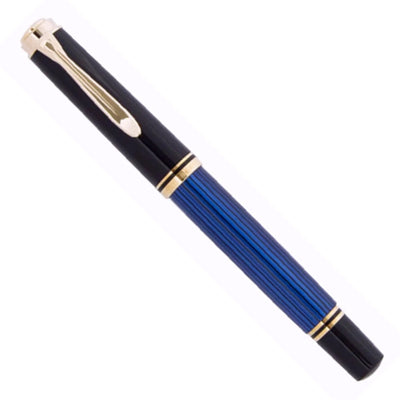 Pelikan Souveran R400 Roller Ball Pen - Black Blue GT