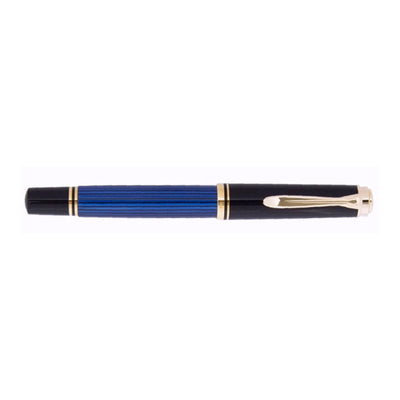 Pelikan Souveran R400 Roller Ball Pen - Black Blue GT