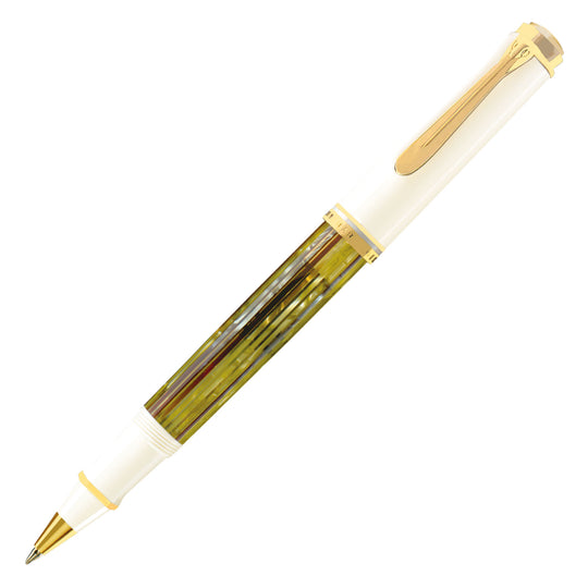 Pelikan Souveran R400 Roller Ball Pen - White Tortoiseshell GT (Special Edition)