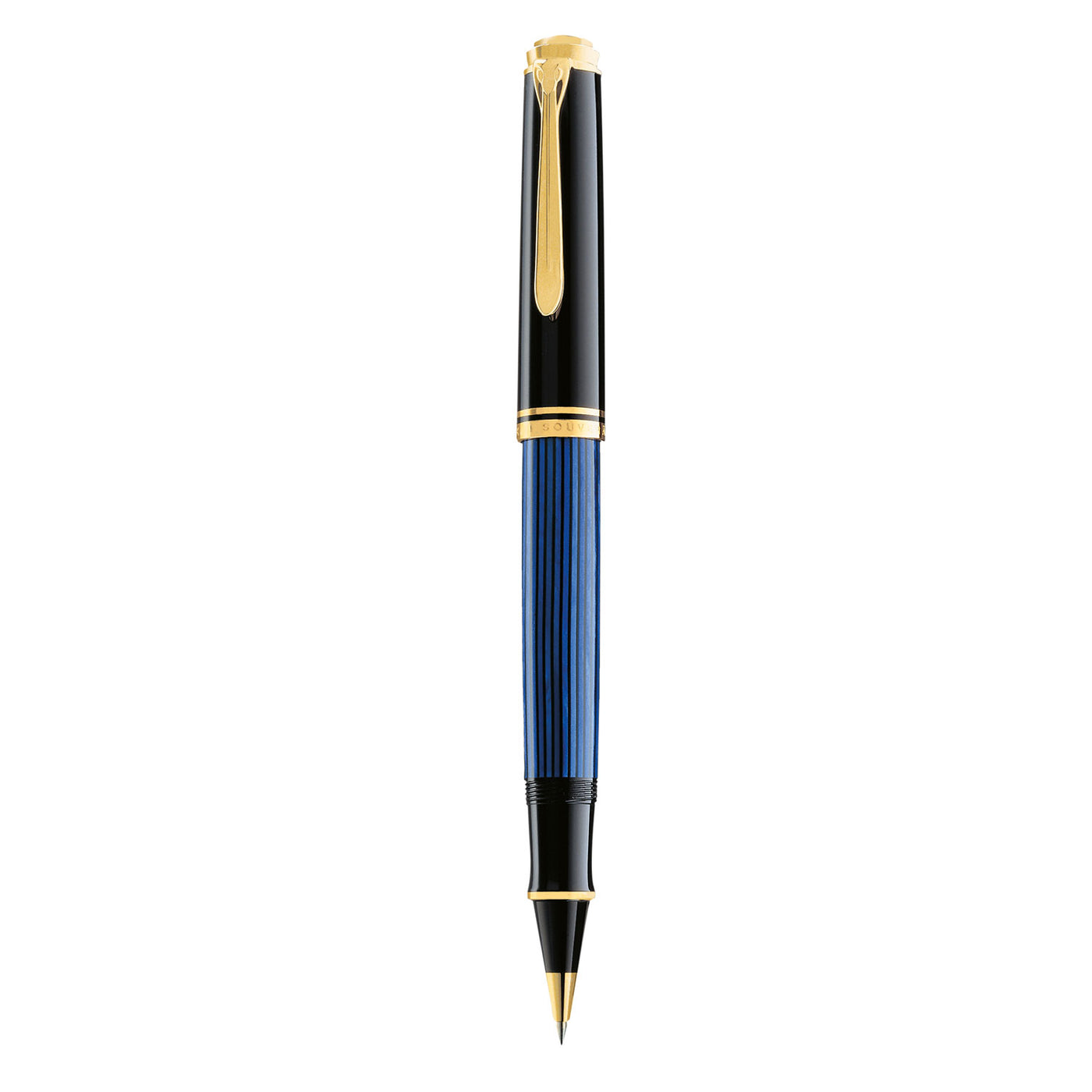 Pelikan Souveran R600 Roller Ball Pen Black Blue GT 2