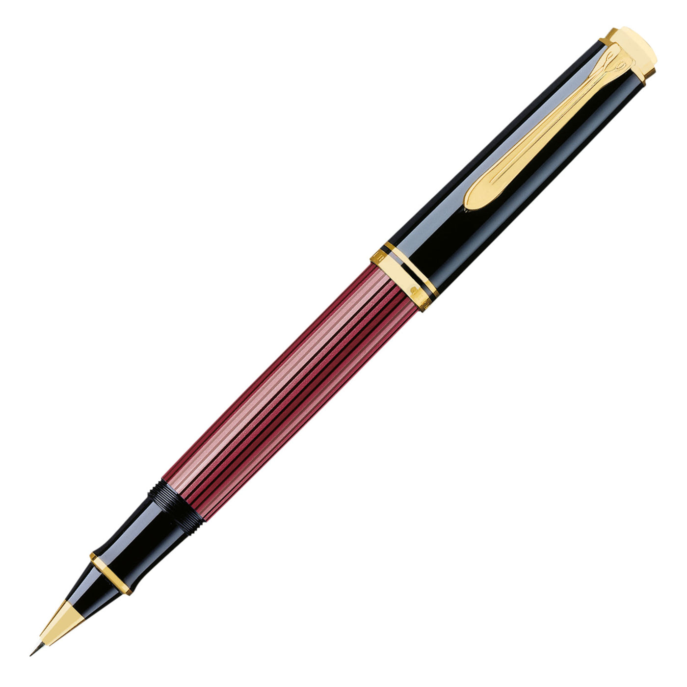Pelikan Souveran R600 Roller Ball Pen Black Red GT 1