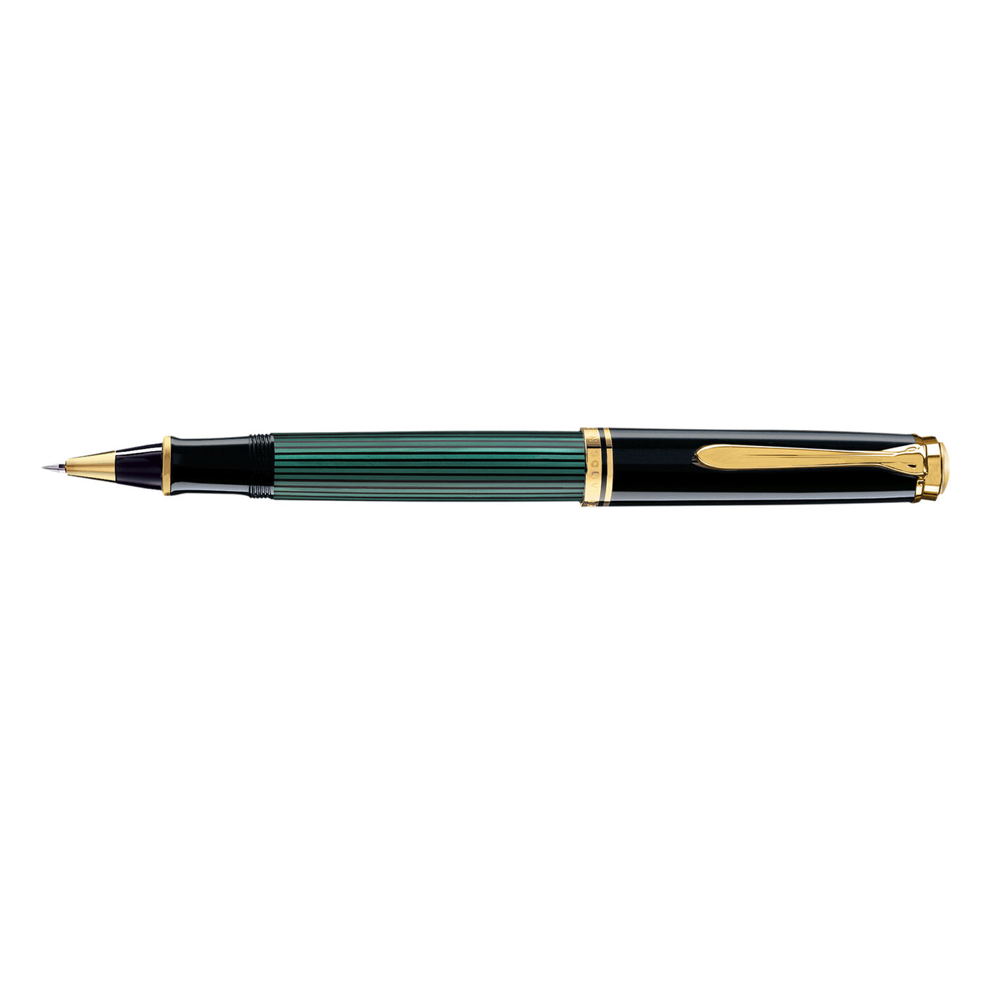 Pelikan Souveran R800 Roller Ball Pen Black Green GT 3