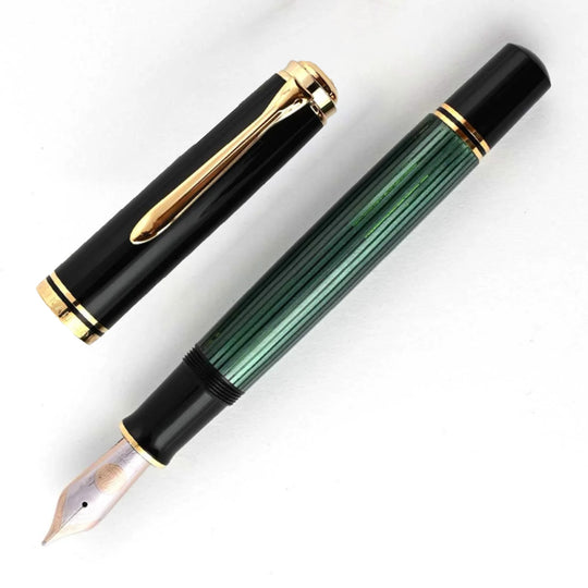 Pelikan M1000 Fountain Pen - Black Green GT