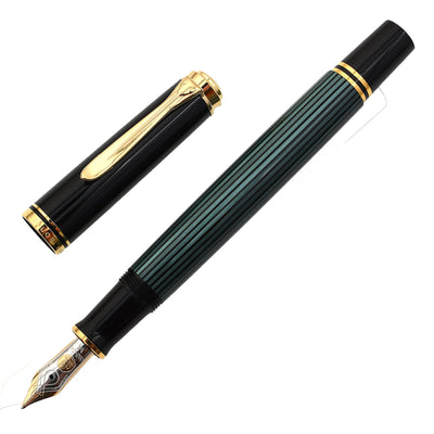 Pelikan M400 Fountain Pen - Black Green GT