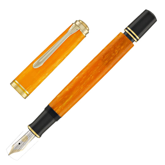 Pelikan M600 Fountain Pen - Vibrant Orange GT (Special Edition)