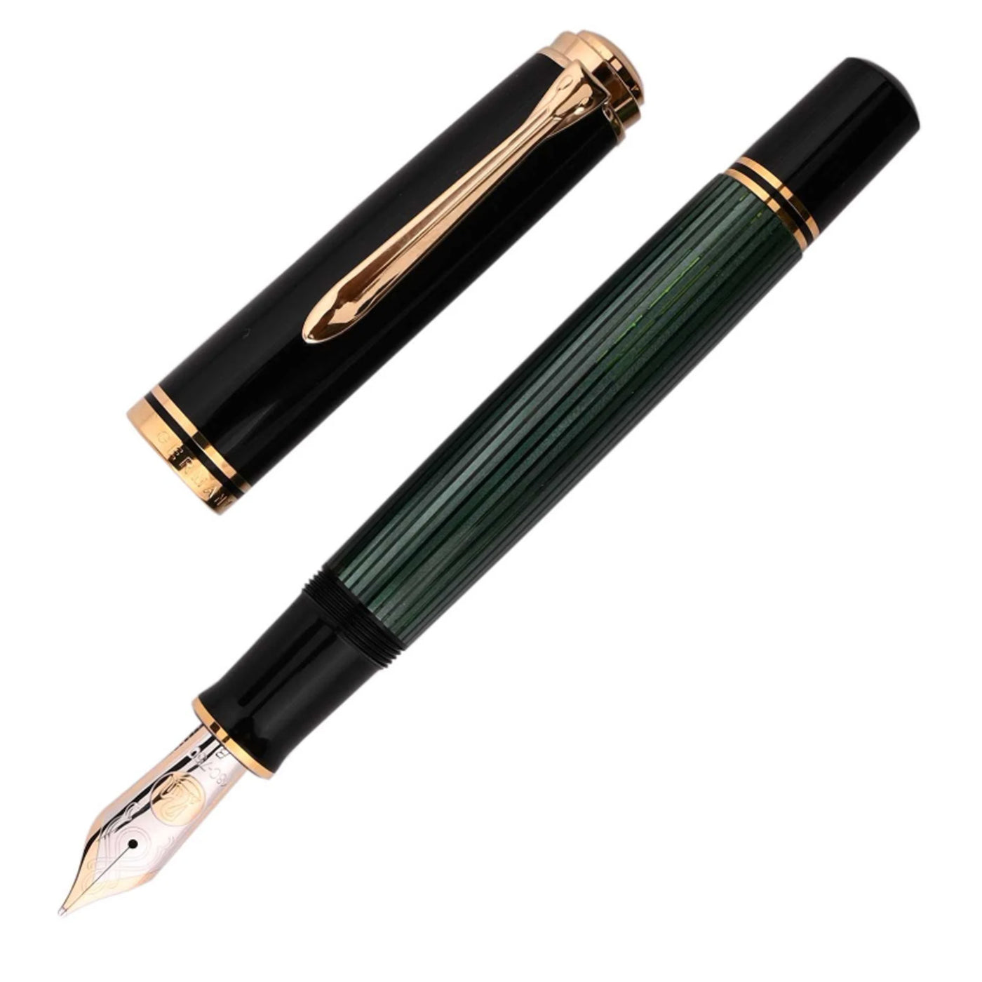 Pelikan M800 Fountain Pen - Black Green GT