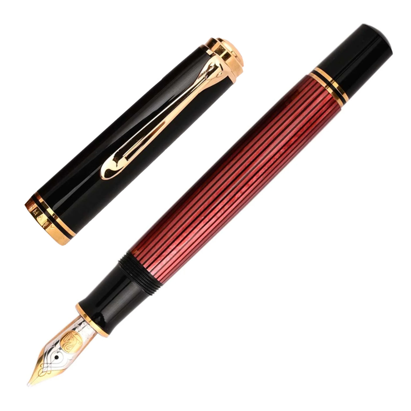 Pelikan M800 Fountain Pen - Black Red GT