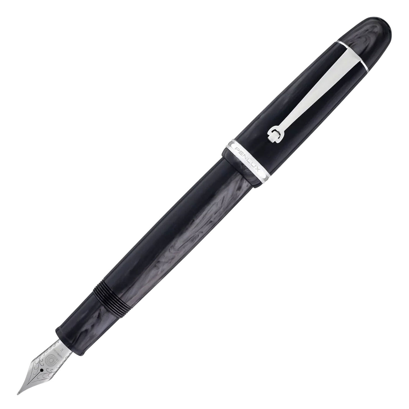Penlux Masterpiece Grande 14K Fountain Pen - Black Wave 1
