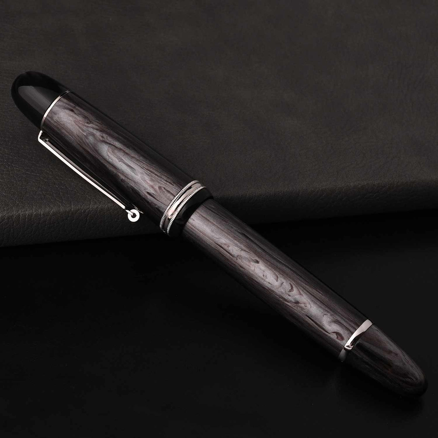 Penlux Masterpiece Grande Fountain Pen - Black Wave 12