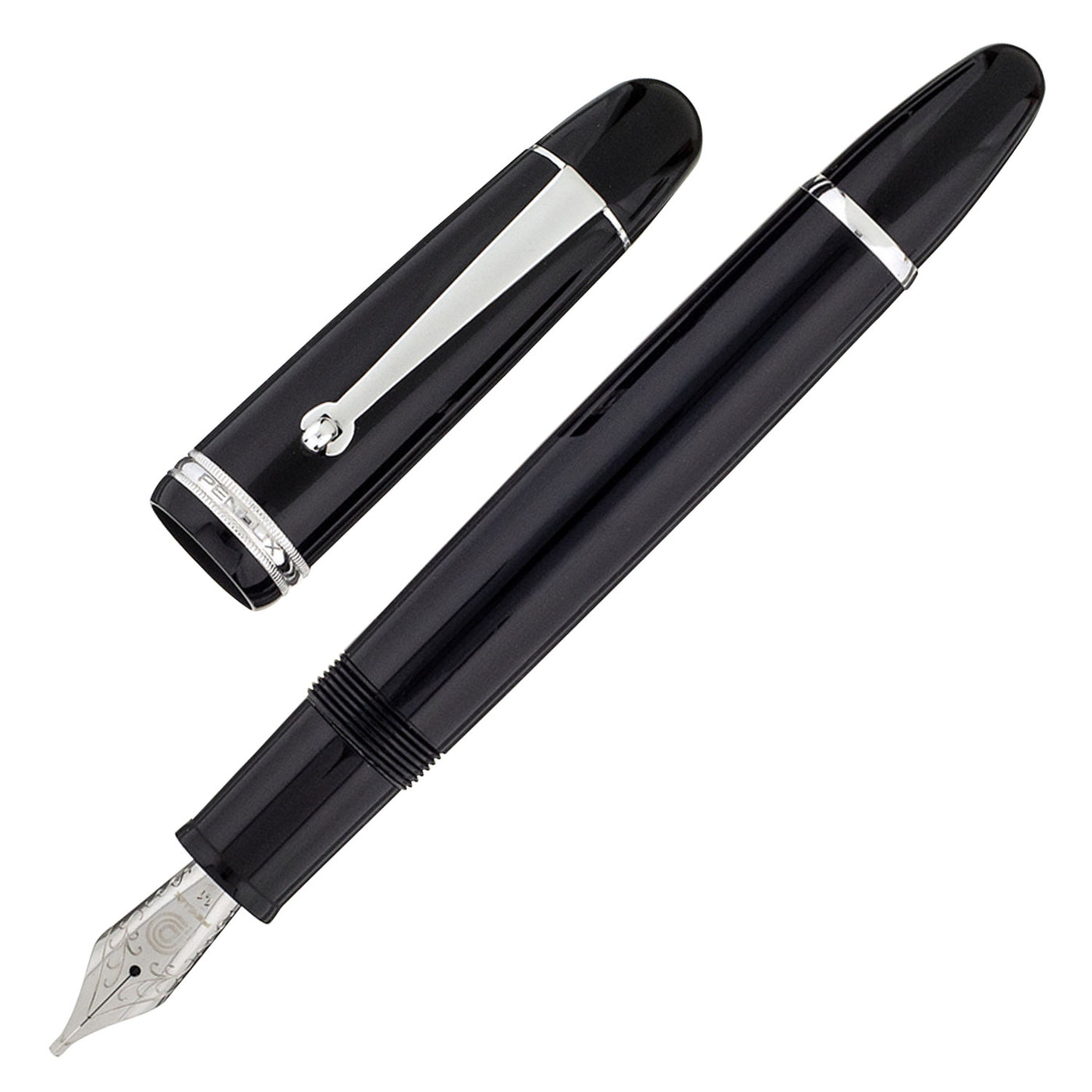 Penlux Masterpiece Grande Fountain Pen - Black 1