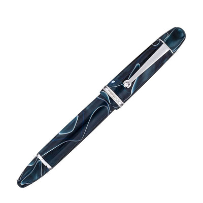 Penlux Masterpiece Grande Fountain Pen - Blue Swirl 2