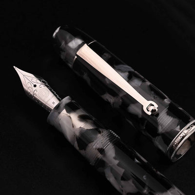 Penlux Masterpiece Grande Fountain Pen - Koi Black & White 7