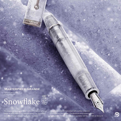 Penlux Masterpiece Grande Fountain Pen - Snowflake (Limited Edition) 3